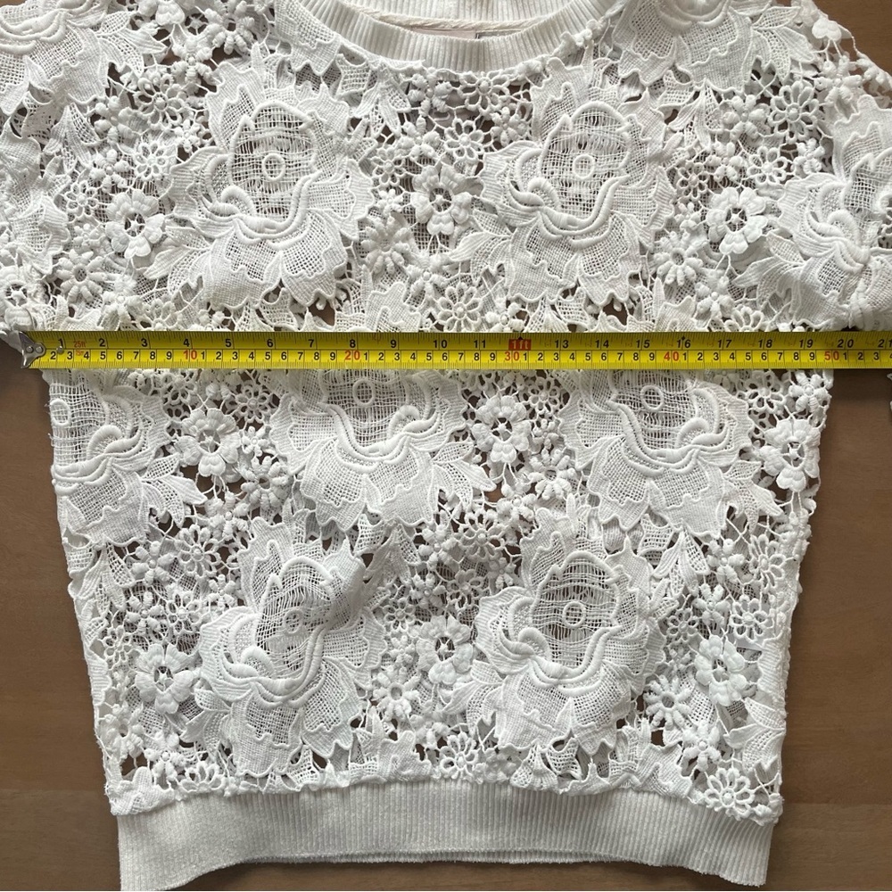 Anthropologie Dolan White Lace Blouse - Picture 11 of 11